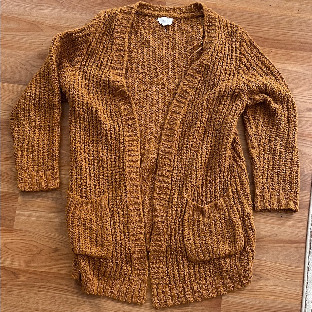 Sienna Sky Mustard Cardigan Sweater